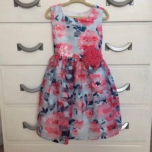 Jona Michelle blue floral dress girls 3T